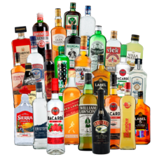 BACARDI, WILLIAM LAWSON'S, ERISTOFF, BOMBAY